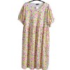 Dámské žluto-růžové vzorované šaty / YOURS / XXXXL (54) / UK 26 / ANGLIE