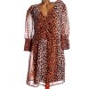 Dámské hnědo-černé leopardí šaty / SIMPLY BE / XXXXL+ (58) / UK 30 / ANGLIE