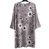Dámské černo-šedé pruhované šaty s květy a včelami  / NEXT / XXXL (50) / UK 22/ ANGLIE