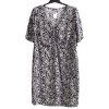 Dámské černo-krémové šaty se vzorem listů / PAPAYA / XXXL (50) / UK 22/ ANGLIE