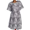 Dámské bílo-černé vzorované šaty / STUDIO / XXXL (50) / UK 22/ ANGLIE