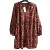 Dámské hnědo-černé leopardí šaty / GEORGE / XXXXL (52) / UK 24 / ANGLIE