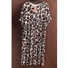 Dámské béžovo-černo-hnědé leopardí šaty / BOOHOO / XXXL (50) / UK 22/ ANGLIE