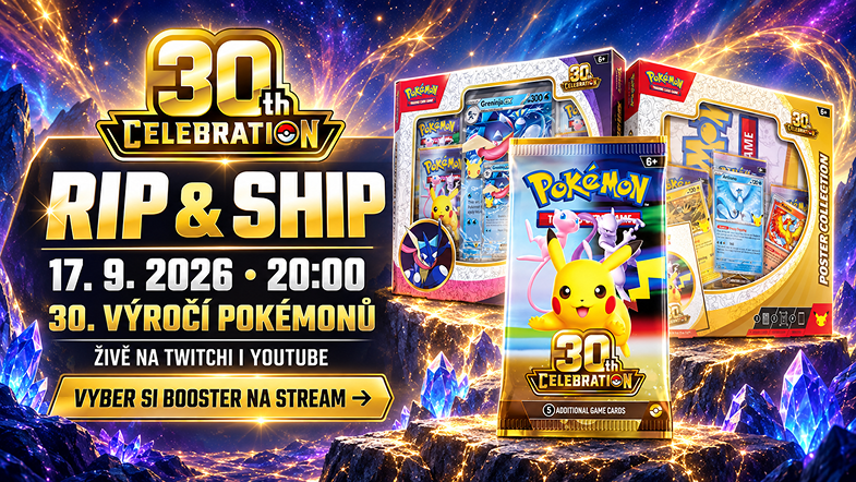 Pokémon Rip&Ship – live opening 9. 8. 2026 ve 20:00