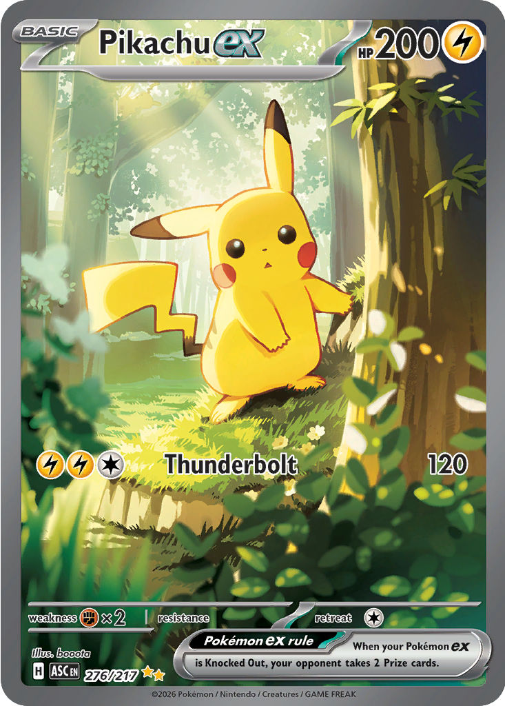 Pikachu ex Special Illustration Rare 276/217 z Pokémon Ascended Heroes