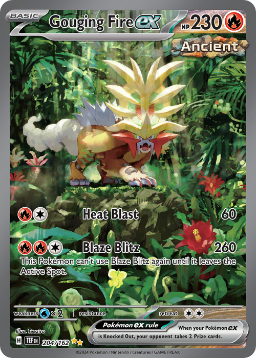 Gouging Fire ex 204/162 Special Illustration Rare – Pokémon Temporal Forces