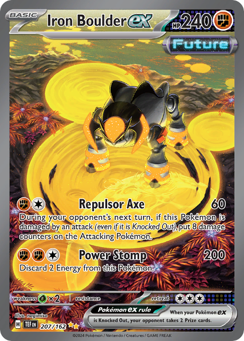 Iron Boulder ex 207/162 Special Illustration Rare – Pokémon Temporal Forces