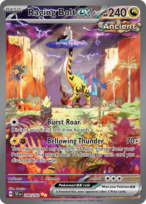 Raging Bolt ex 208/162 Special Illustration Rare – Pokémon Temporal Forces