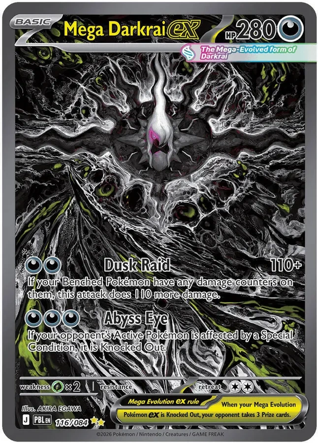 Mega Darkrai ex Special Illustration Rare 116/084 z Pokémon Pitch Black