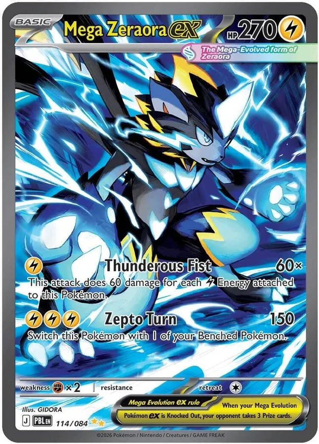 Mega Zeraora ex Special Illustration Rare 114/084 z Pokémon Pitch Black