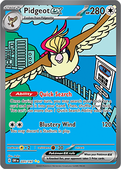 Pidgeot ex Special Illustration Rare 225/197 z Pokémon Obsidian Flames