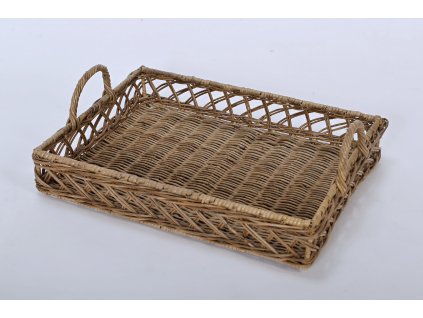 Servírovací ratanový tác grey slimit 40x30 (4)