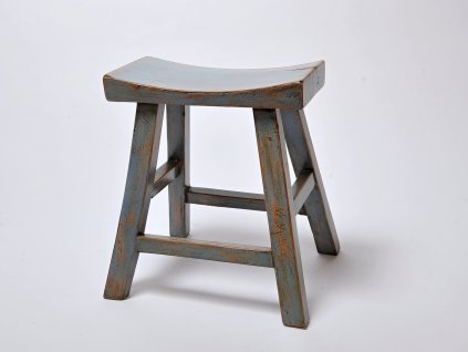 Dřevěná stolička/ sedlo modrá (39072006)