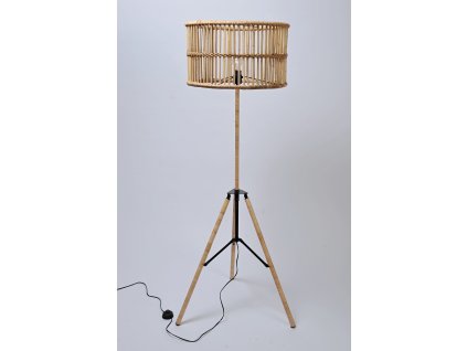 Ratanová vysoká stojací lampa vč. přívodního kabelu
