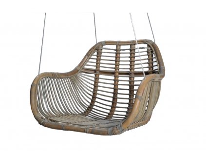 Ratanova designova houpacka kubu grey DAFNE vc. lanka