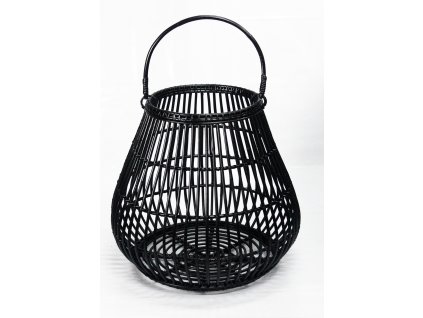 Ratanová svítilna černá velká LANTERN