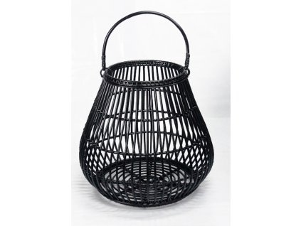 Ratanová svítilna černá malá LANTERN