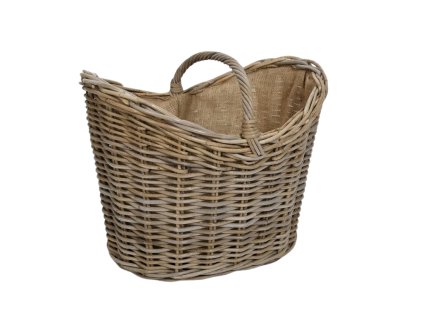 Koš na dřevo s jutovou výstelkou