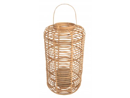 Lampion BAMBOO natur ovál + sklo