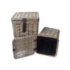 Ratanový prádelní koš WASMAND kubu grey hranatý velký