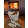 Koš na dřevo s jutovou výstelkou
