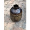 22217 2 kovova hneda vaza amfora stredni