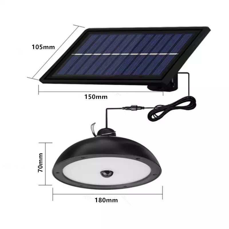 DOPWii LED Solarleuchte 2PCS Solarlampen,mit Bewegungsmelder,140 LED  Lampenperlen,IP65, LED fest integriert