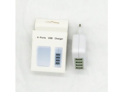 USB nabíječka do zásuvky (230 V) Výstupní  4 x USB zástrčka
