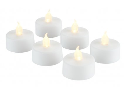 Čajová svíčka bílá s LED světlem 24 ks v balení