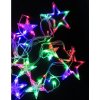 Průhledný řetěz se zavěšenými hvězdami a barevnými LED světýlky 2.5 m