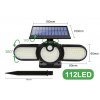 Solární LED světlo s čidlem pohybu a třemi reflektory