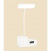 LED stolní lampa s uložným boxem pro psací potřeby a USB nabíjením