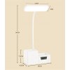LED stolní lampa s uložným boxem pro psací potřeby a USB nabíjením