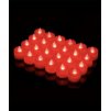 Čajová svíčka červená s LED žluto-oranžovým světlem  24 ks v balení