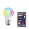 LED RGBW stmívatelná žárovka s dalkovým ovládáním