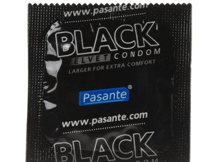 Kondom Pasante Black velvet, černý (1 ks)