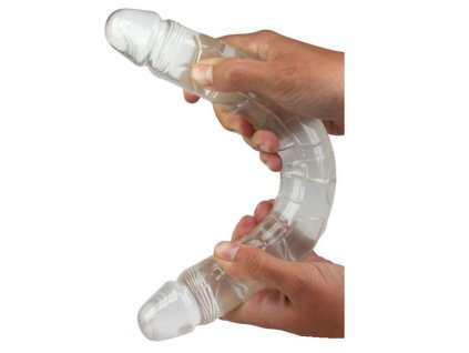 Oboustranné dildo Crystal (34 cm)