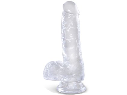 Dildo s varlaty a přísavkou King Cock Clear 6" (17,8 cm)