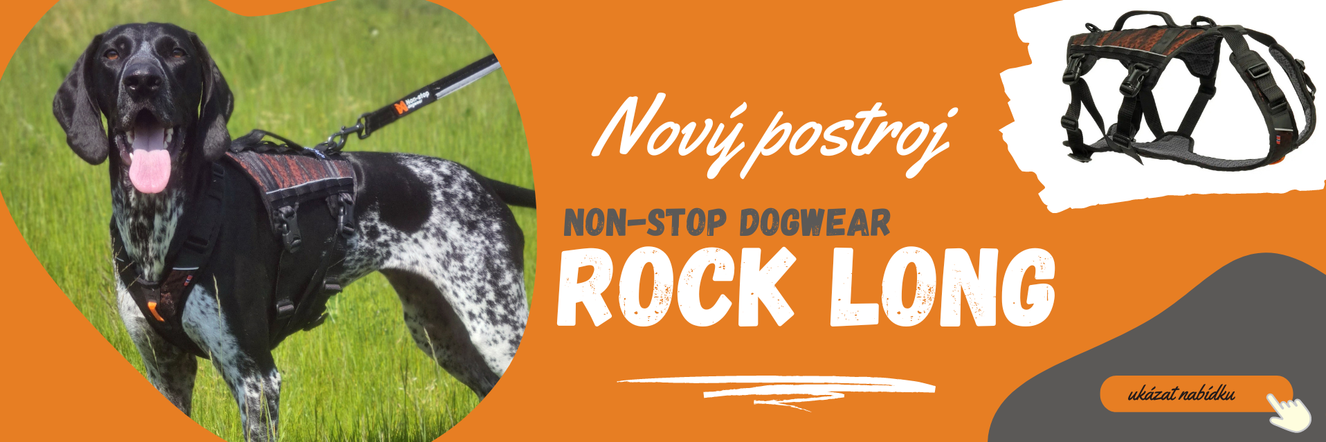 Nový polodlouhý postroj Non-Stop Dogwear Rock Long