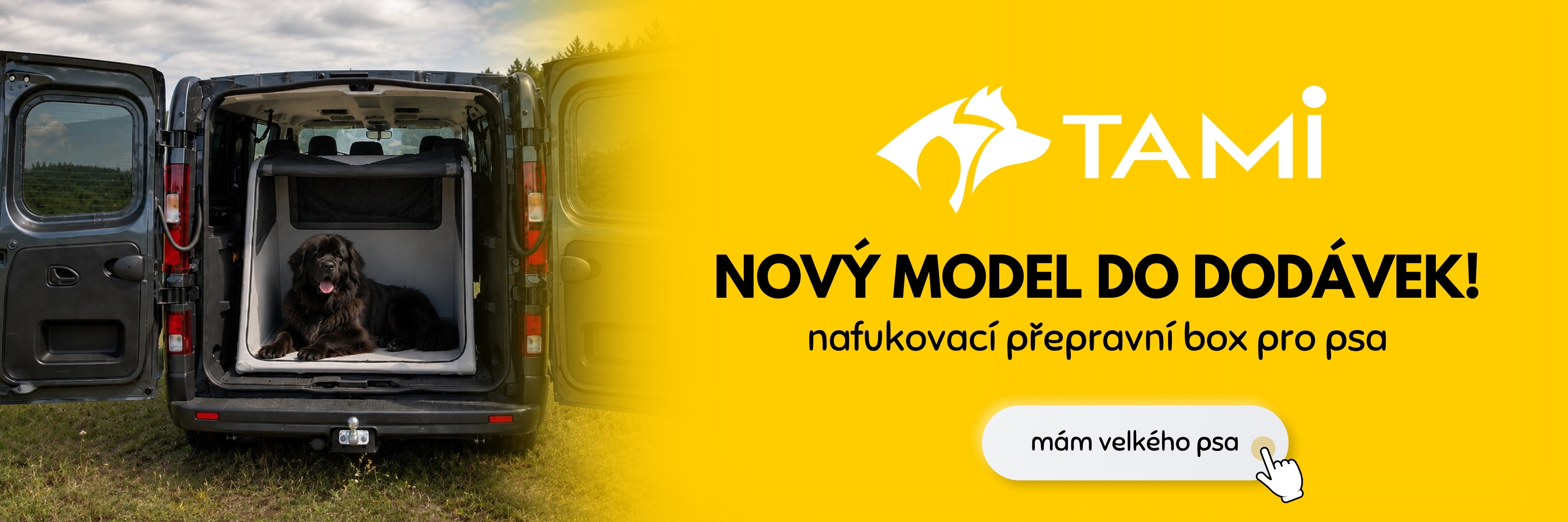 TAMI Nafukovací box pro psa do dodávky