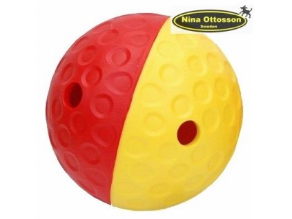 Nina Ottosson Dog QULAN Large červeno/žlutý 15cm - pamlsková koule