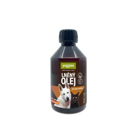 3630 yoggies lneny olej pro psy a kocky 250ml