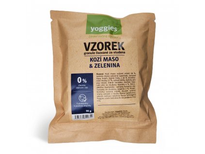 90g yoggies vzorek kozi masozelenina granule lisovane za studena s probiotiky