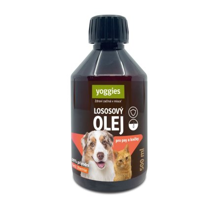 3648 yoggies lososovy olej pro psy a kocky 500 ml