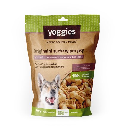 1096 yoggies hypoalergenni bezlepkove suchary s hmyzim proteinem a kurkumou 150g