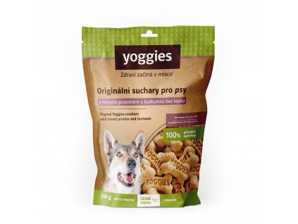 1096 yoggies hypoalergenni bezlepkove suchary s hmyzim proteinem a kurkumou 150g