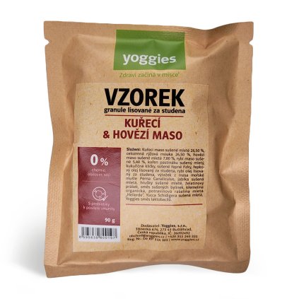 90g yoggies vzorek kurecihovezi maso granule lisovane za studena s probiotiky