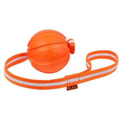 LIKER Line Míček pro psy s popruhem; 9 cm