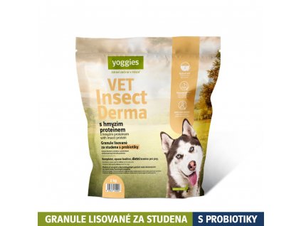 2559 2kg yoggies vet insect derma s hmyzim proteinem granule lisovane za studena s probiotiky