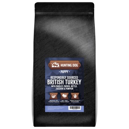 Hunting Dog Britský krocan s petrželkou pro štěňata; 12 kg
